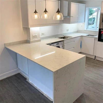 Bancadas de quartzo branco Carrara